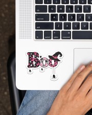 Breast Cancer Boo Sticker - Single (Horizontal) aos-sticker-single-horizontal-lifestyle-front-11