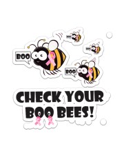 Breast Cancer Check Your Boo Bees Sticker - Single (Vertical) front