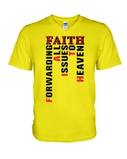 Faith - Forwarding All Issues To Heaven V-Neck T-Shirt tile
