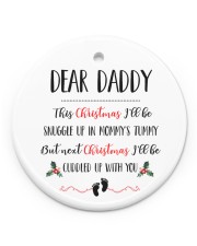 Dear Daddy Circle ornament - single (porcelain) front