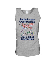 Behind Every Good Woman Have A Lot Of Dragonflies Unisex Tank thumbnail