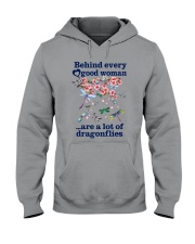 Behind Every Good Woman Have A Lot Of Dragonflies Hooded Sweatshirt thumbnail