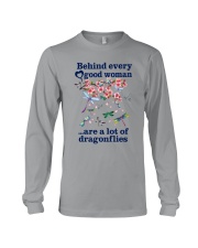 Behind Every Good Woman Have A Lot Of Dragonflies Long Sleeve Tee thumbnail