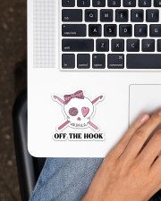 Crochet Off The Hook Sticker - Single (Horizontal) aos-sticker-single-horizontal-lifestyle-front-11