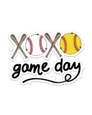 Baseball XOXO Game Day Sticker - Single (Horizontal) front
