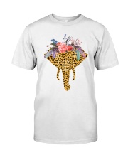 Flowers And Elephant Classic T-Shirt front