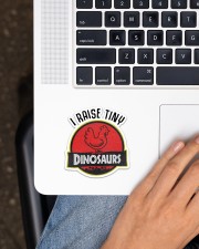 Chicken I Raise Tiny Dinosaurs Sticker - Single (Vertical) aos-sticker-single-vertical-lifestyle-front-11