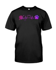 Heartbeat Crochet And Dog Classic T-Shirt front