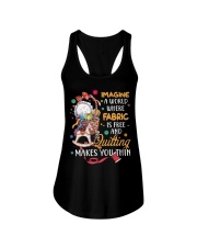 Quilting Makes You Thin Ladies Flowy Tank tile