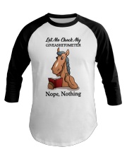 Horse Let Me Check Baseball Tee tile