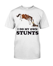 Horse I Do My Own Stunt Classic T-Shirt front