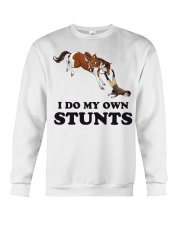 Horse I Do My Own Stunt Crewneck Sweatshirt tile