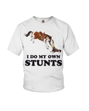 Horse I Do My Own Stunt Youth T-Shirt tile