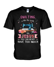Quilting Is Like The Faith V-Neck T-Shirt thumbnail