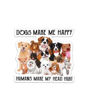 Dogs Make Me Happy Sticker - Single (Horizontal) front