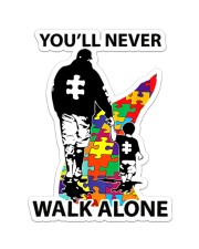 Autism Dad You Never Walk Alone Sticker - Single (Vertical) front