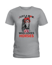 Just A Mom Who Loves Horses Ladies T-Shirt thumbnail