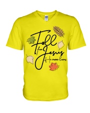 Fall For Jesus V-Neck T-Shirt tile