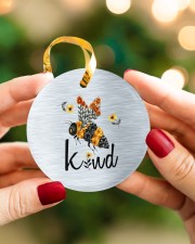 Bee Kind Circle ornament - single (porcelain) aos-circle-ornament-single-porcelain-lifestyles-08