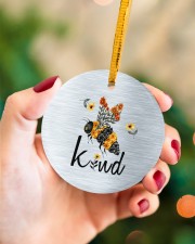 Bee Kind Circle ornament - single (porcelain) aos-circle-ornament-single-porcelain-lifestyles-09