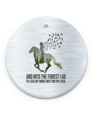 Horse Into The Forest I Go Circle ornament - single (porcelain) front