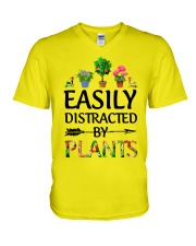 Easily Distracted By Plants V-Neck T-Shirt thumbnail