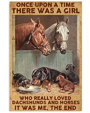 A Girl Loved Horses And Dachshunds 11x17 Poster front