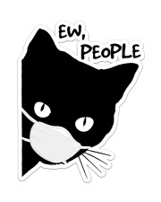 Black Cat Ew People Sticker - Single (Vertical) front