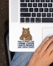 Camping Bear That's What I Do Sticker - Single (Vertical) aos-sticker-single-vertical-lifestyle-front-11
