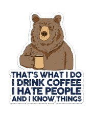 Camping Bear That's What I Do Sticker - Single (Vertical) front