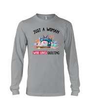 Just A Woman Who Loves Quilting Long Sleeve Tee thumbnail