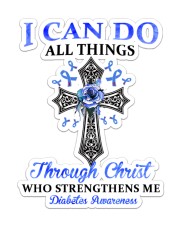 Diabetes I Can Do All Things Sticker - Single (Vertical) front