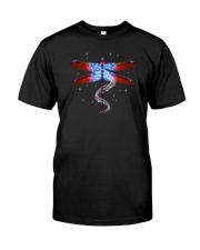 Dragonfly Us Flag Classic T-Shirt front