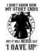 Viking Never Say Gave Up Sticker - Single (Vertical) front