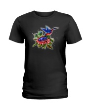hummingbirds And Roses Ladies T-Shirt thumbnail