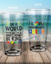 Love Someone With Autism 16oz Pint Glass aos-16oz-pint-glass-lifestyle-front-17