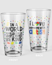 Love Someone With Autism 16oz Pint Glass front