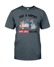 Just A Woman Who Loves Quilting Classic T-Shirt thumbnail
