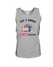 Just A Woman Who Loves Quilting Unisex Tank thumbnail