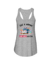 Just A Woman Who Loves Quilting Ladies Flowy Tank thumbnail