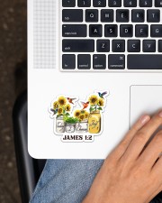 Hummingbird Choose Joy Sticker - Single (Horizontal) aos-sticker-single-horizontal-lifestyle-front-11