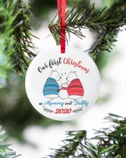 Our First Christmas As Mommy And Daddy Circle ornament - single (porcelain) aos-circle-ornament-single-porcelain-lifestyles-07