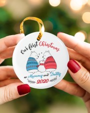 Our First Christmas As Mommy And Daddy Circle ornament - single (porcelain) aos-circle-ornament-single-porcelain-lifestyles-08