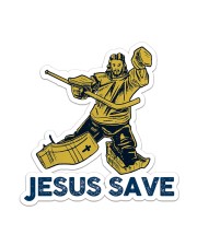 Hockey Jesus Save Sticker - Single (Vertical) front