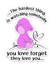Alzheimer Sticker - Single (Vertical) front