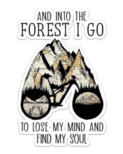 Cycling And Into The Forest I Go Sticker - Single (Vertical) front