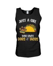 Just A Girl Loves Dogs And Tacos Unisex Tank thumbnail
