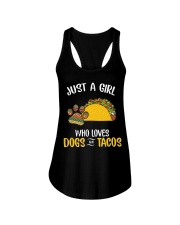 Just A Girl Loves Dogs And Tacos Ladies Flowy Tank thumbnail
