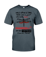 A Woman Loved Dragonflies And Had Tattoos Classic T-Shirt tile