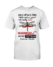A Woman Loved Dragonflies And Had Tattoos Classic T-Shirt front